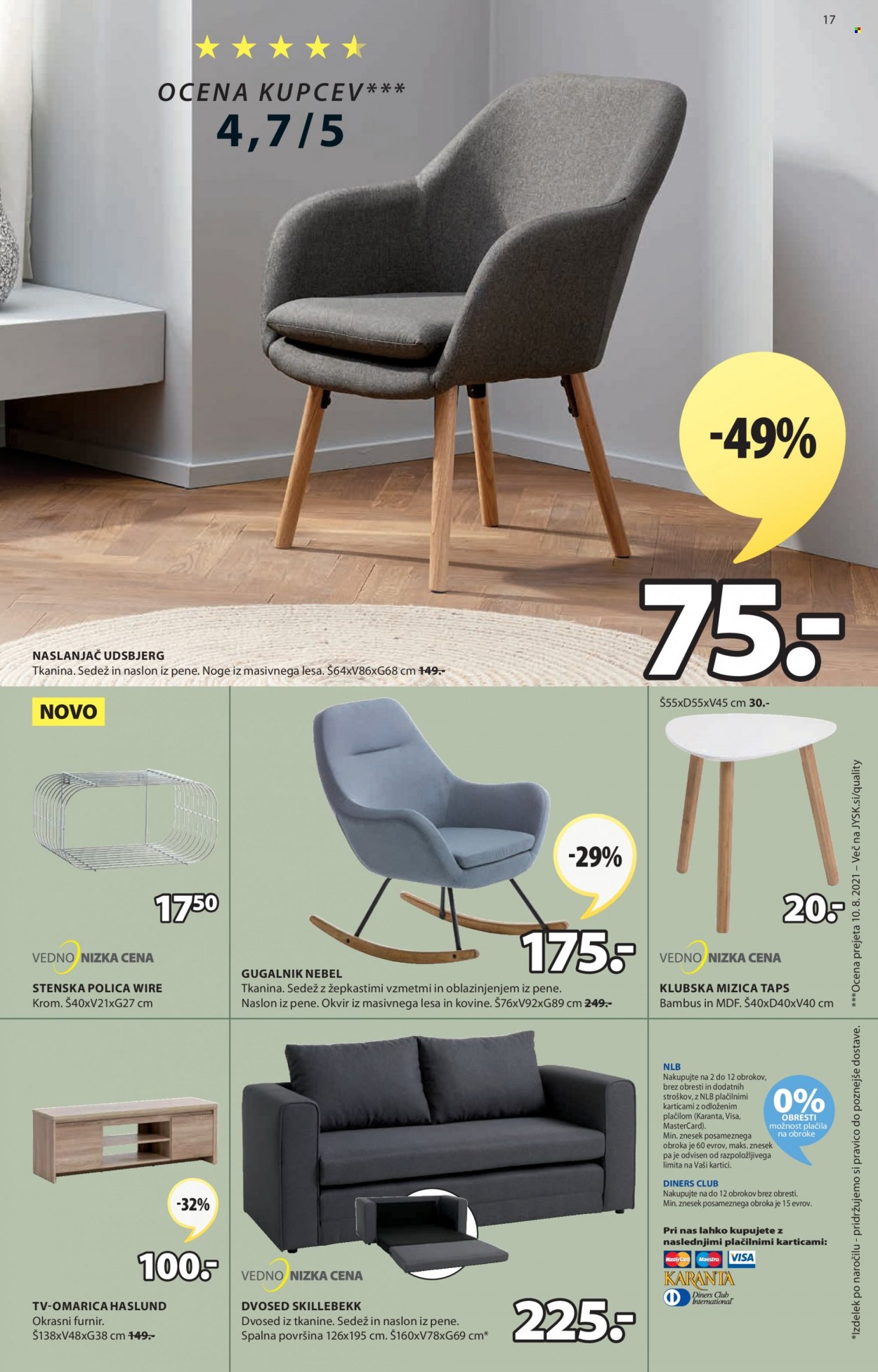 JYSK katalog - 9.9.2021 - 22.9.2021. Stran 17