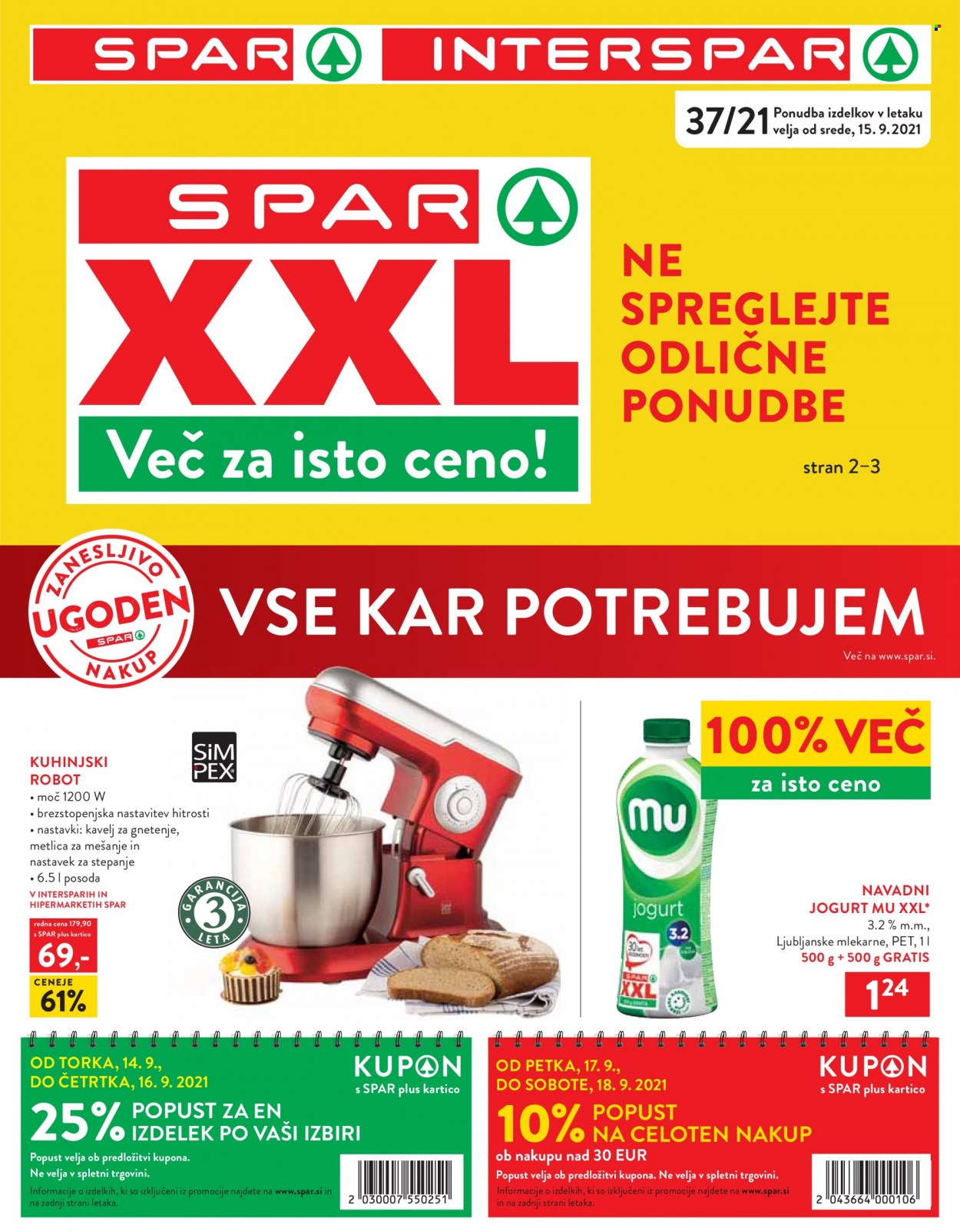 SPAR katalog - 15.9.2021 - 28.9.2021. Stran 1