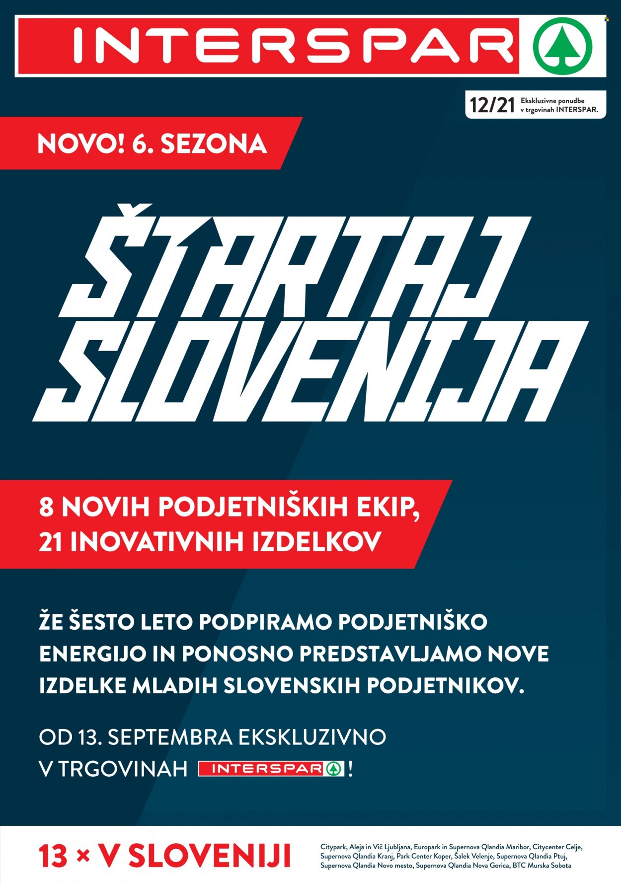 INTERSPAR katalog - 15.9.2021 - 21.9.2021. Stran 1