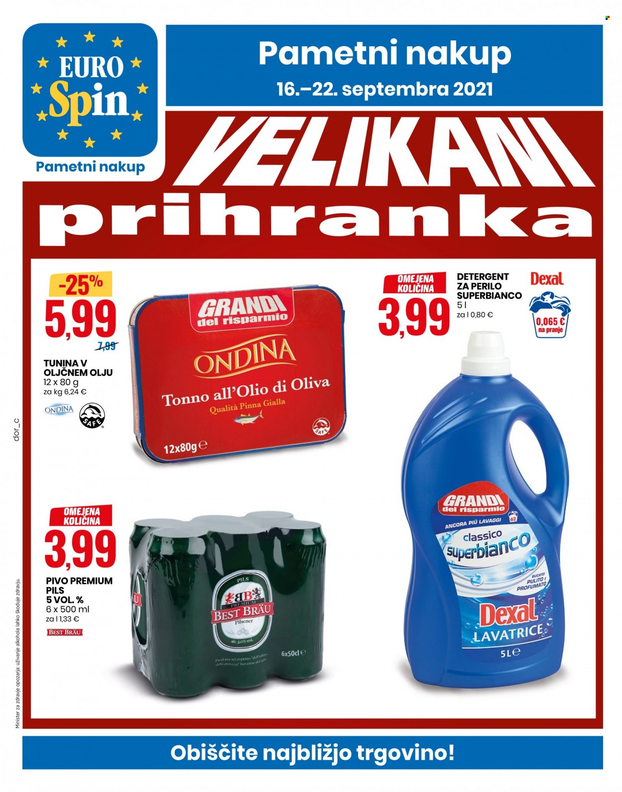 EuroSpin katalog - 16.9.2021 - 22.9.2021. Stran 1