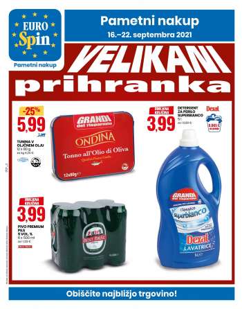 EuroSpin katalog - 16.09.2021 - 22.09.2021.