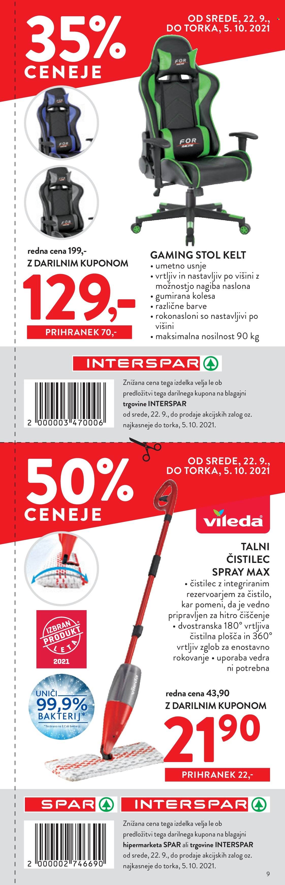SPAR katalog - 22.9.2021 - 5.10.2021. Stran 9