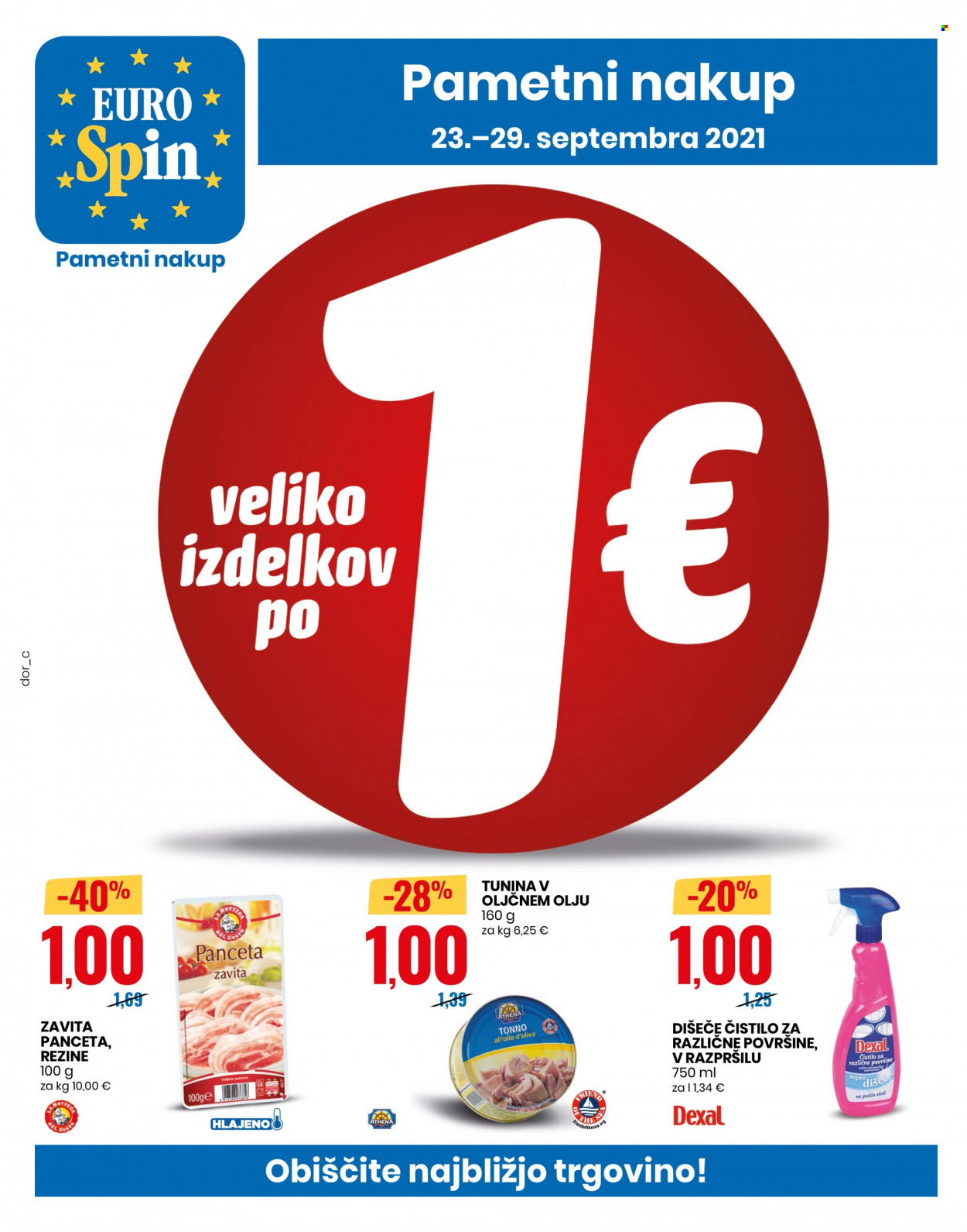 EuroSpin katalog - 23.9.2021 - 29.9.2021. Stran 1