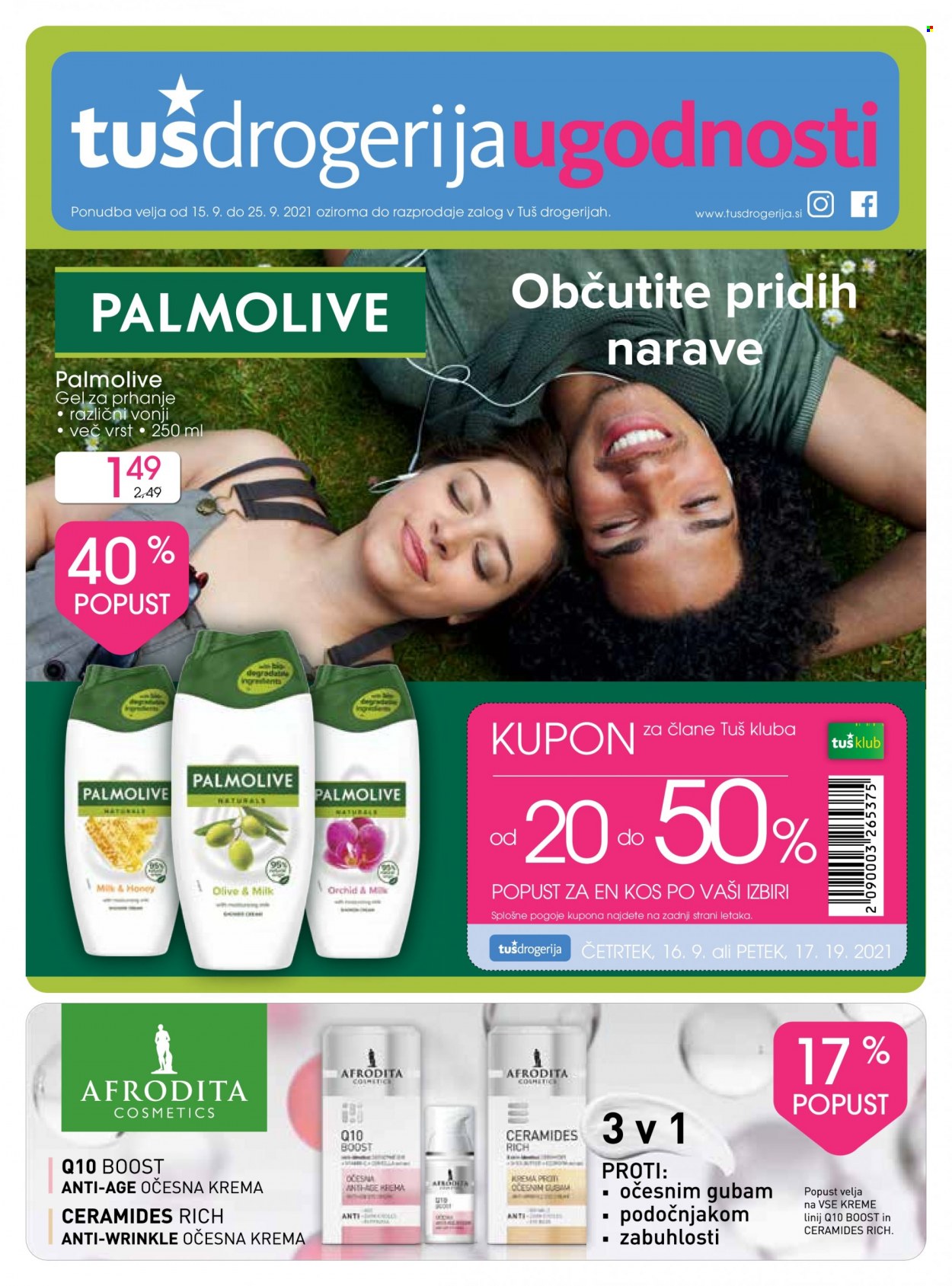 Tuš Drogeria katalog - 15.9.2021 - 25.9.2021. Stran 1