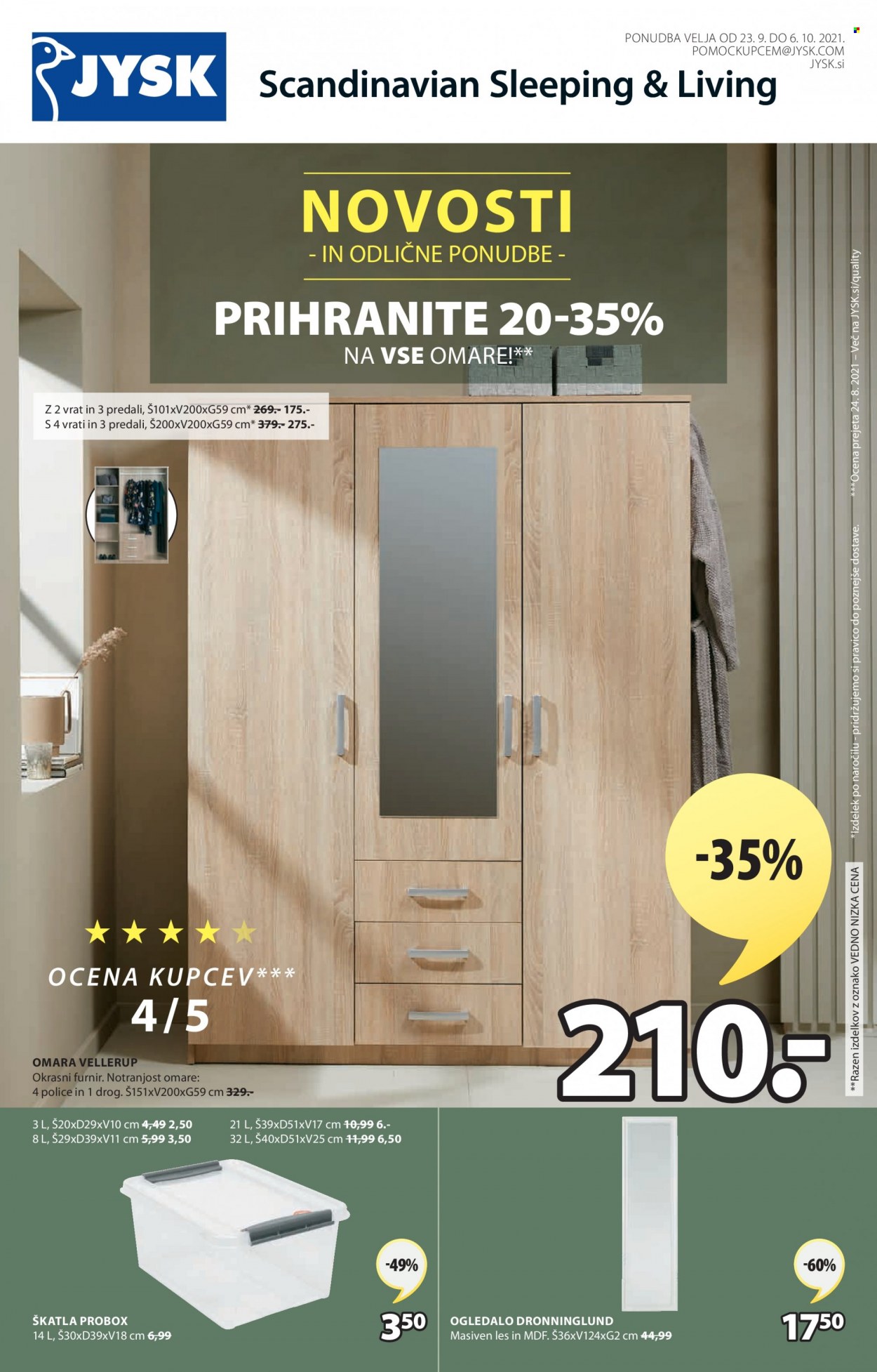 JYSK katalog - 23.9.2021 - 6.10.2021. Stran 1