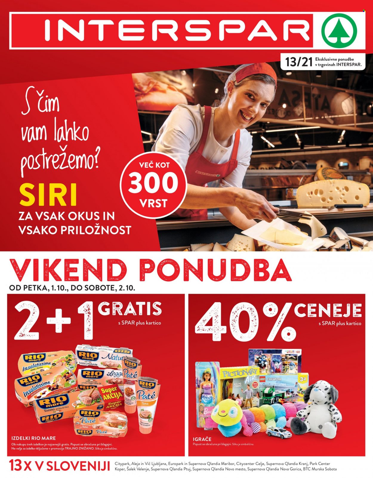 INTERSPAR katalog - 29.9.2021 - 5.10.2021. Stran 1