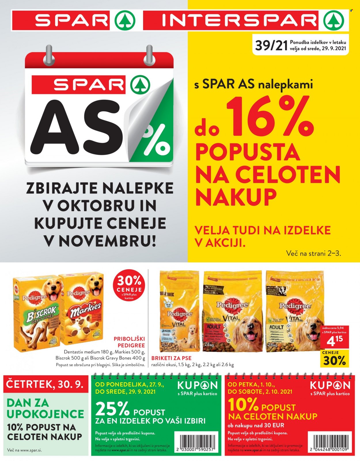 SPAR katalog - 29.9.2021 - 12.10.2021. Stran 1