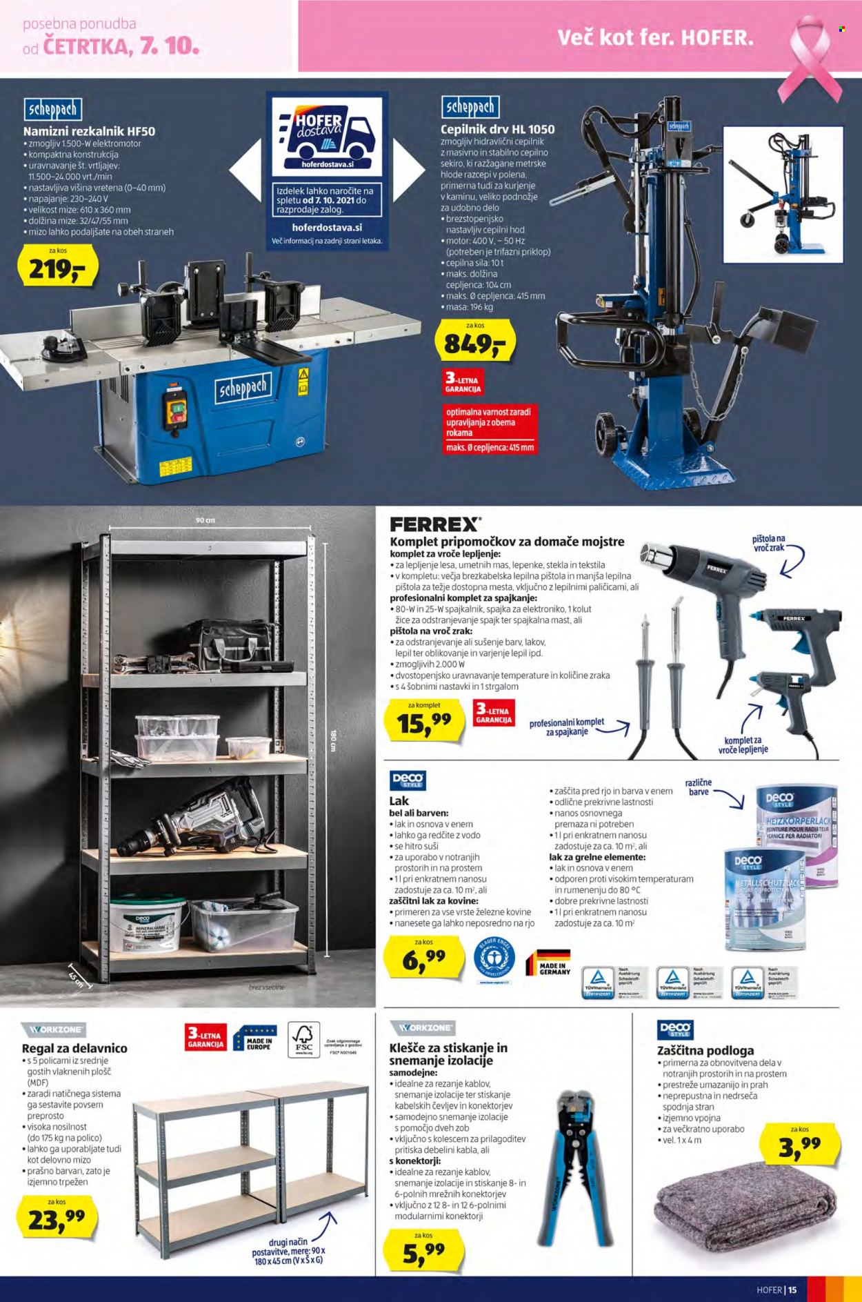 Hofer katalog - 1.10.2021 - 9.10.2021. Stran 15