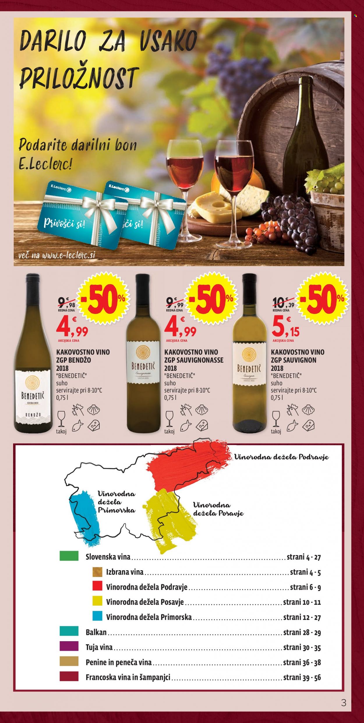 thumbnail - E.Leclerc katalog - 13.10.2021 - 30.10.2021 - Ponudba izdelkov - Sauvignon Blanc, vino. Stran 3.
