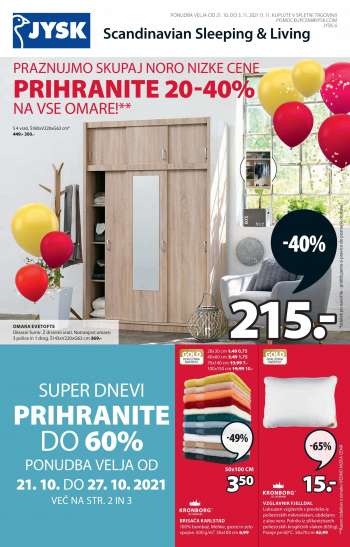 JYSK katalog - 21.10.2021 - 03.11.2021.