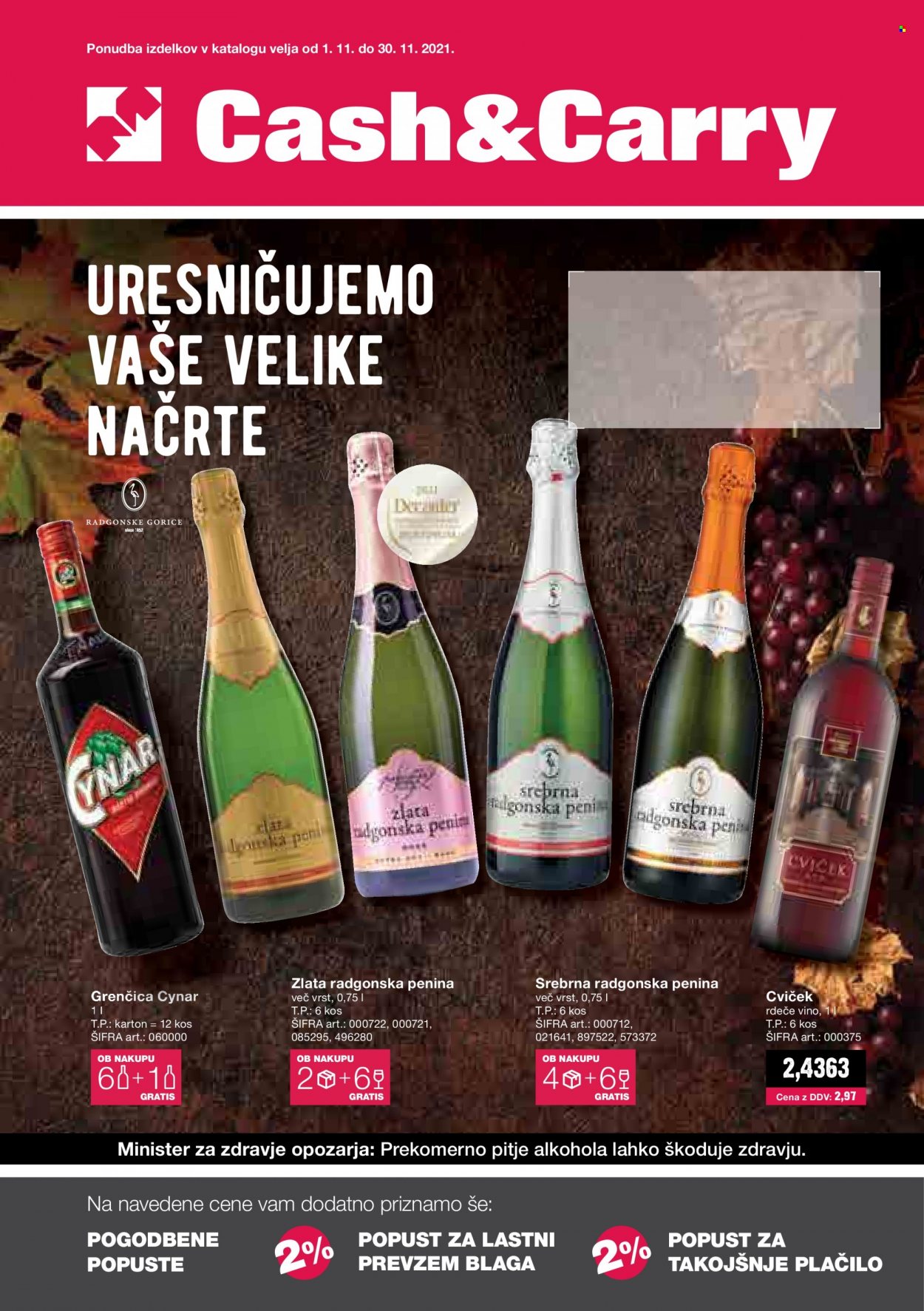 Mercator Cash & Carry katalog - 1.11.2021 - 30.11.2021. Stran 1