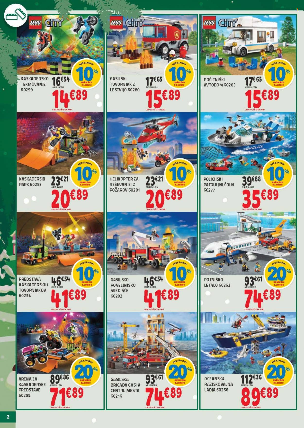thumbnail - E.Leclerc katalog - 3.11.2021 - 4.12.2021 - Ponudba izdelkov - čoln, LEGO, LEGO City. Stran 2.