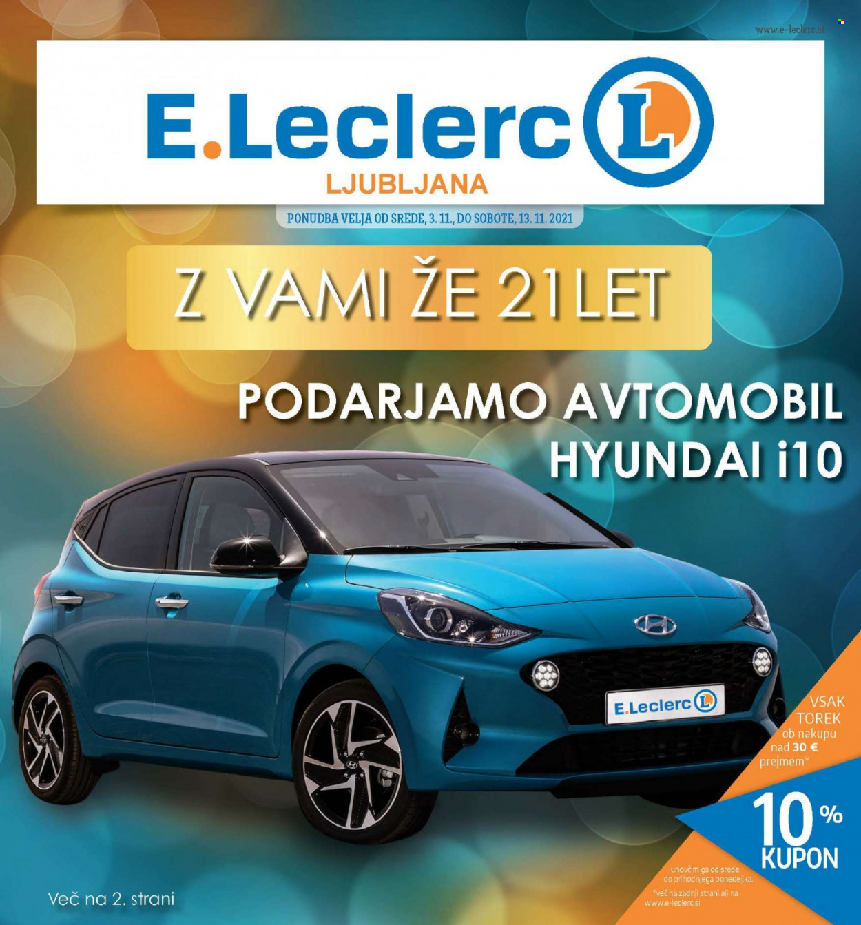 thumbnail - E.Leclerc katalog - 3.11.2021 - 13.11.2021 - Ponudba izdelkov - avtomobil. Stran 1.