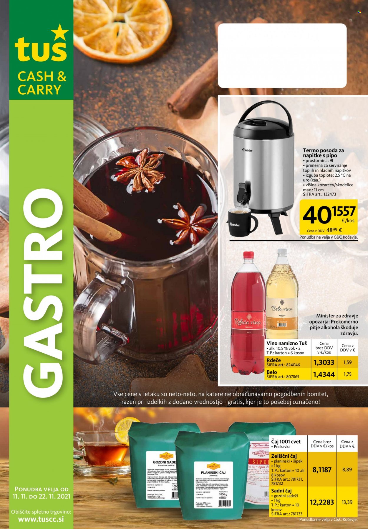 Tuš Cash & Carry katalog - 11.11.2021 - 22.11.2021. Stran 1