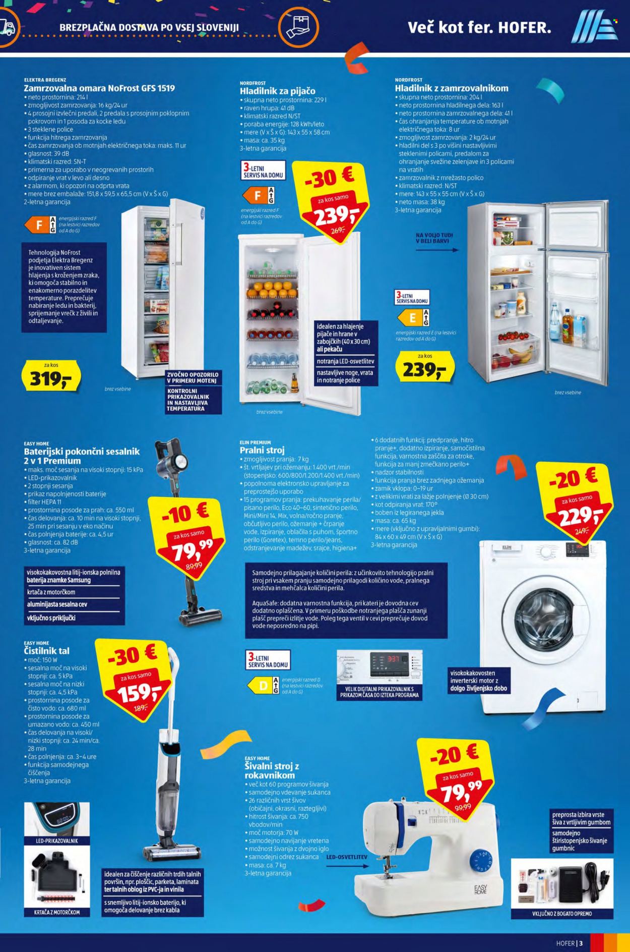 thumbnail - Hofer katalog - 11.11.2021 - 21.11.2021 - Ponudba izdelkov - Samsung, posoda, polnilna baterija, hladilnik z zamrzovalnikom, zamrzovalna omara, hladilnik, pralni stroj, sesalnik. Stran 3.