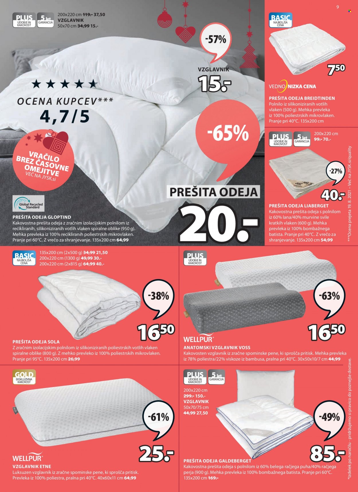 JYSK katalog - 18.11.2021 - 5.12.2021. Stran 9
