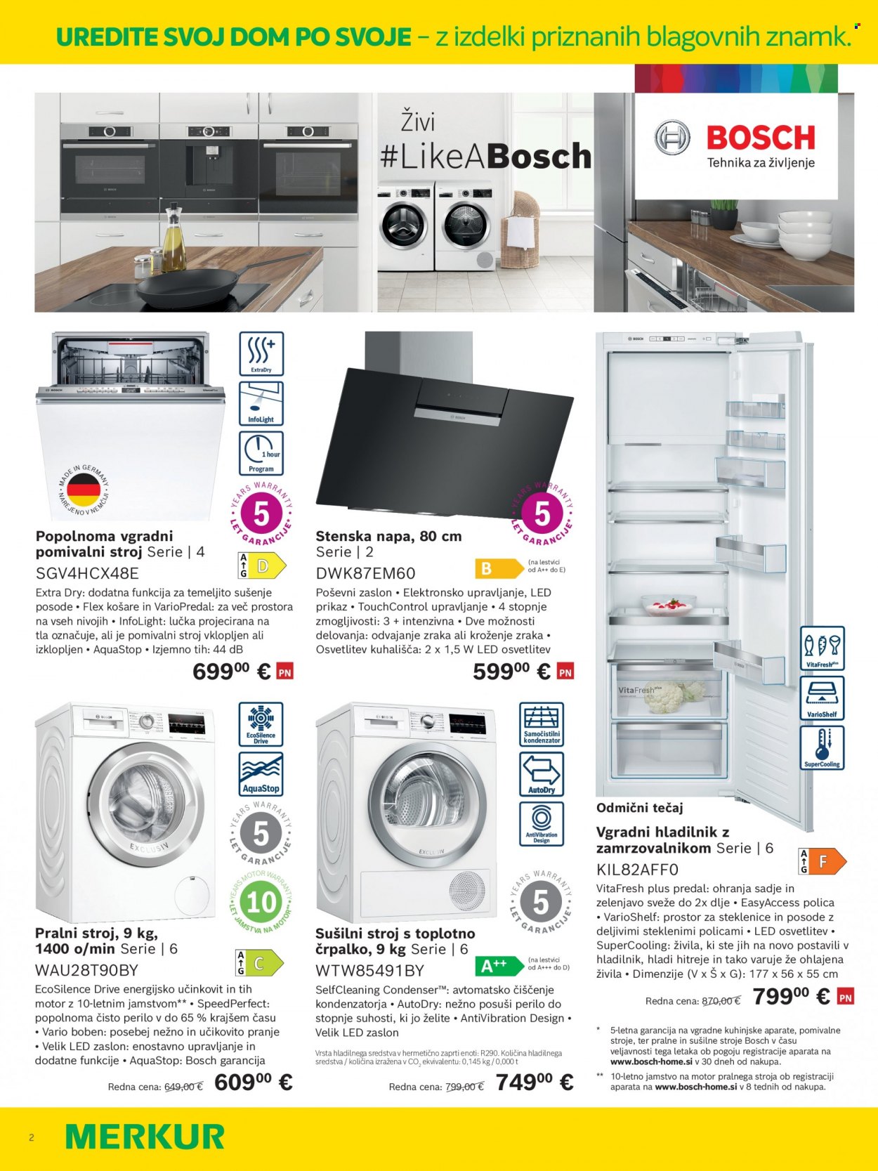 thumbnail - Merkur katalog - 18.11.2021 - 13.12.2021 - Ponudba izdelkov - Bosch, hladilnik z zamrzovalnikom, pomivalni stroj, vgradni pomivalni stroj, pralni stroj. Stran 2.