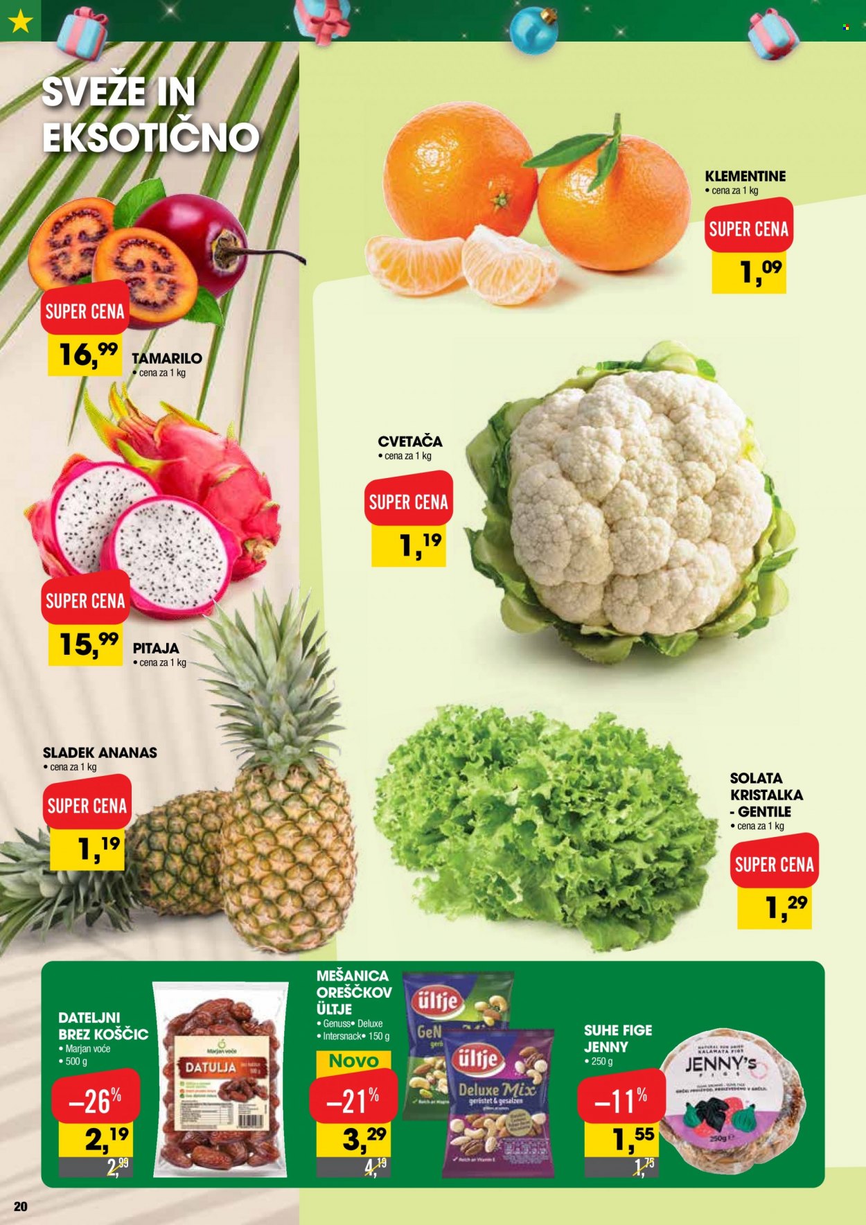 thumbnail - Tuš katalog - 1.12.2021 - 7.12.2021 - Ponudba izdelkov - ananas, fige, solata, dateljni, suhe fige. Stran 20.