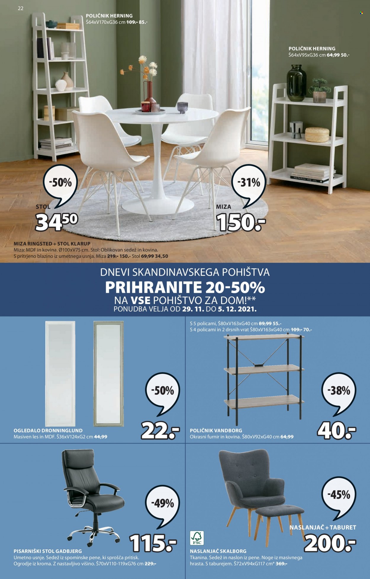 JYSK katalog - 29.11.2021 - 15.12.2021. Stran 22
