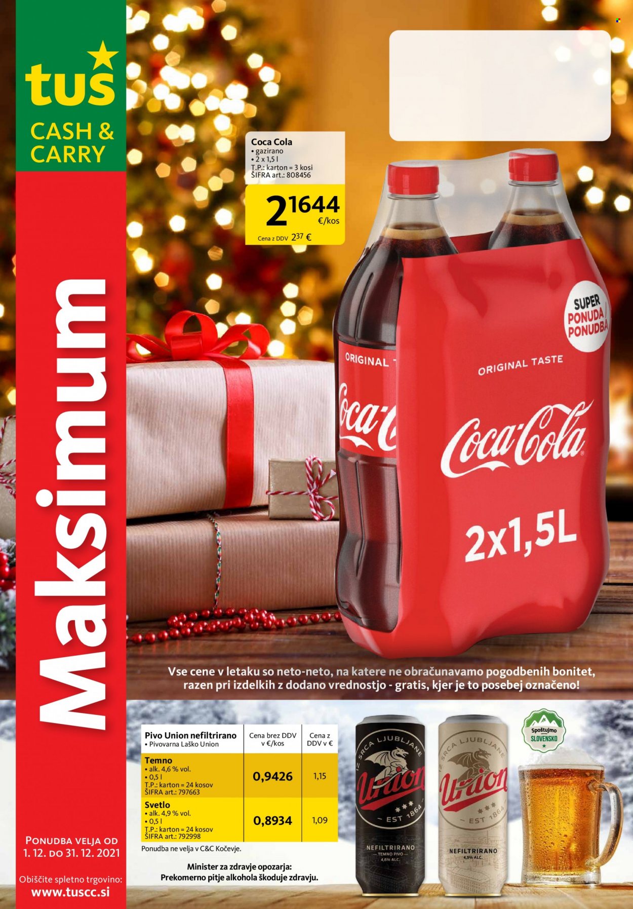 Tuš Cash & Carry katalog - 1.12.2021 - 31.12.2021. Stran 1