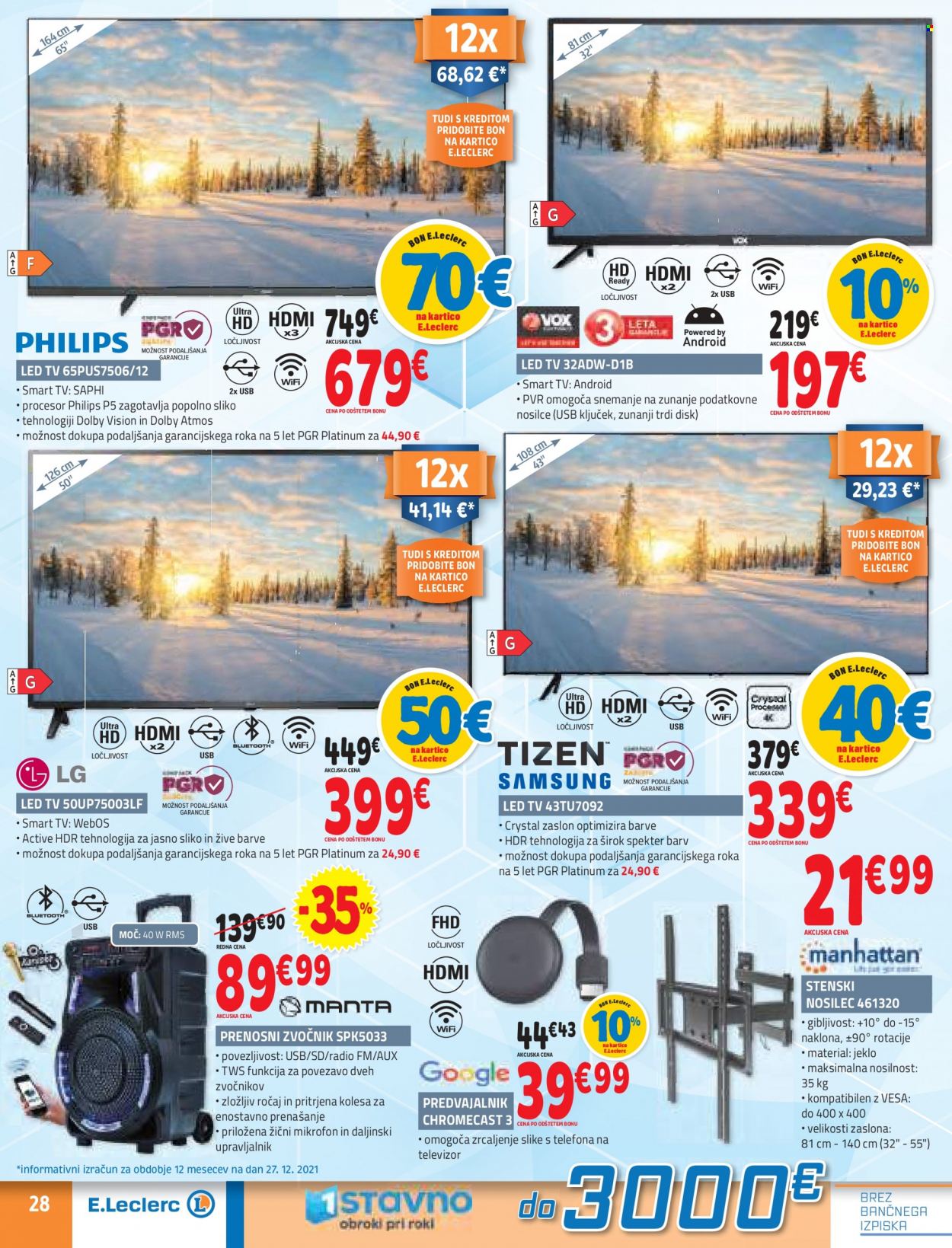 E.Leclerc katalog - 5.1.2022 - 15.1.2022. Stran 28