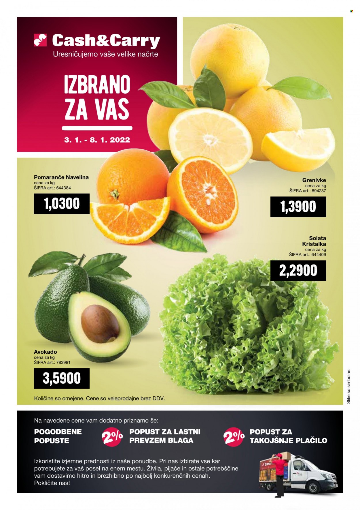 Mercator Cash & Carry katalog - 3.1.2022 - 8.1.2022. Stran 1