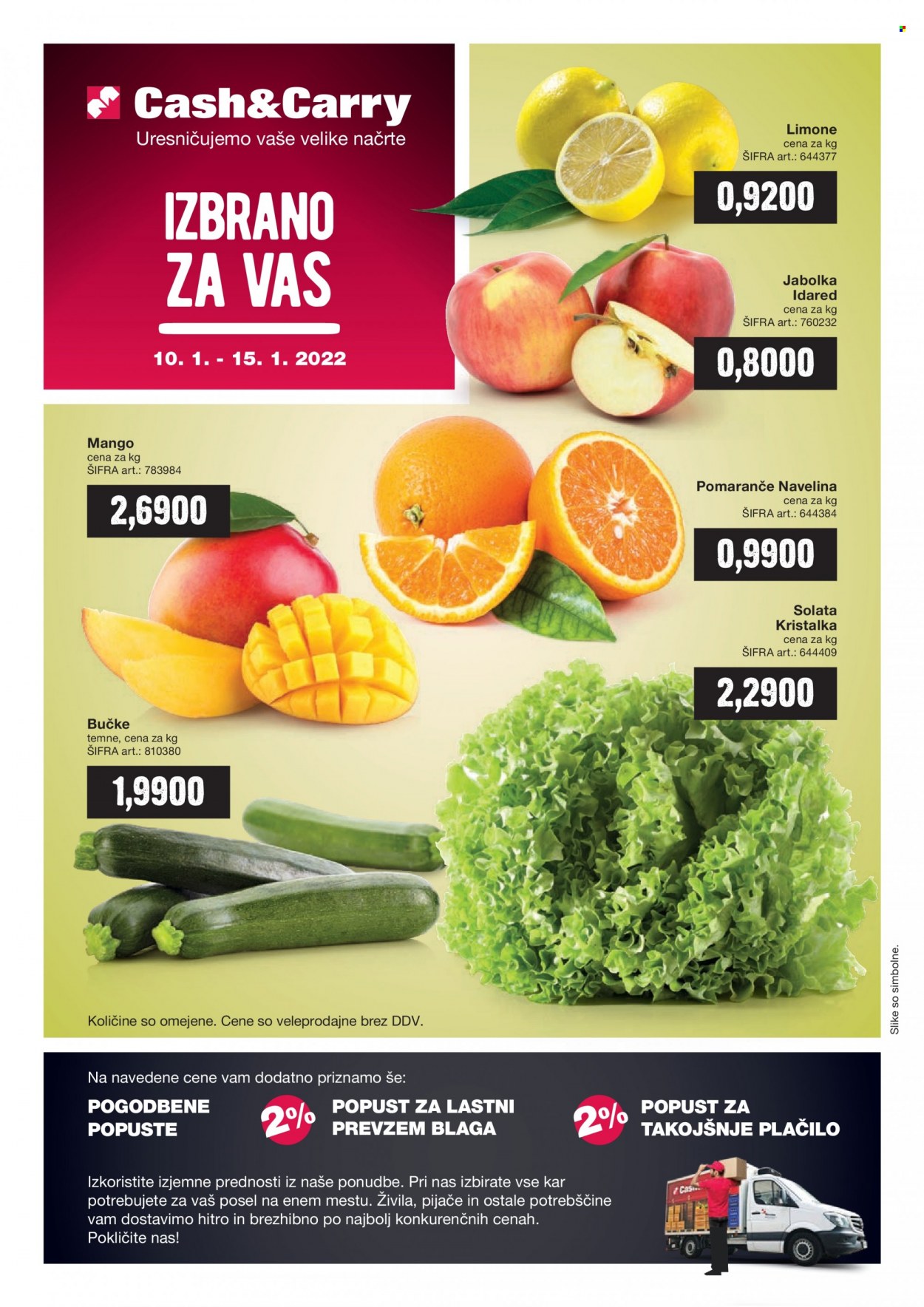 Mercator Cash & Carry katalog - 10.1.2022 - 15.1.2022. Stran 1