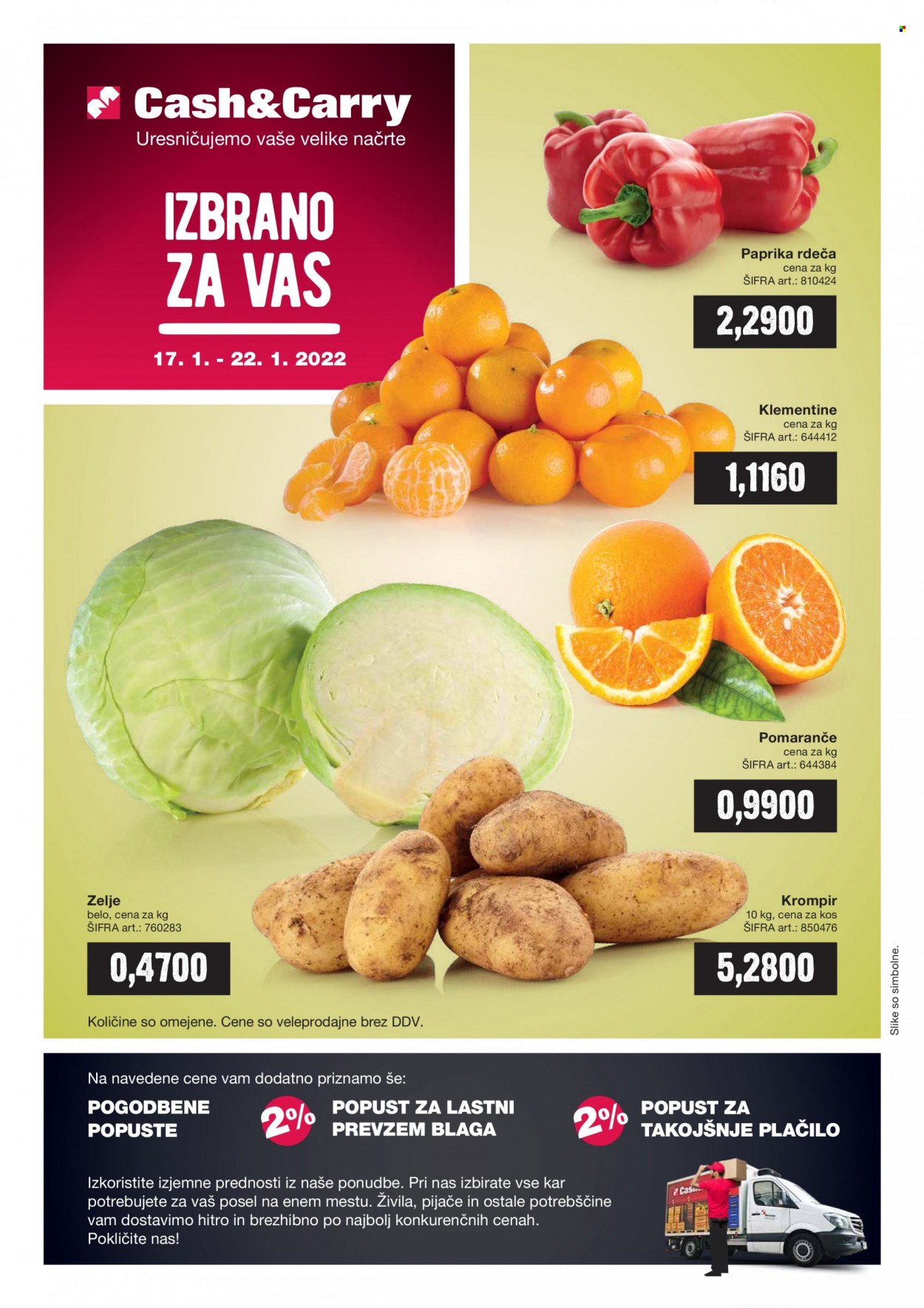 Mercator Cash & Carry katalog - 17.1.2022 - 22.1.2022. Stran 1