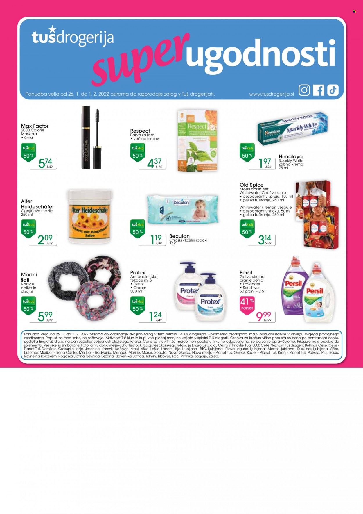Tuš Drogeria katalog - 26.1.2022 - 1.2.2022. Stran 1