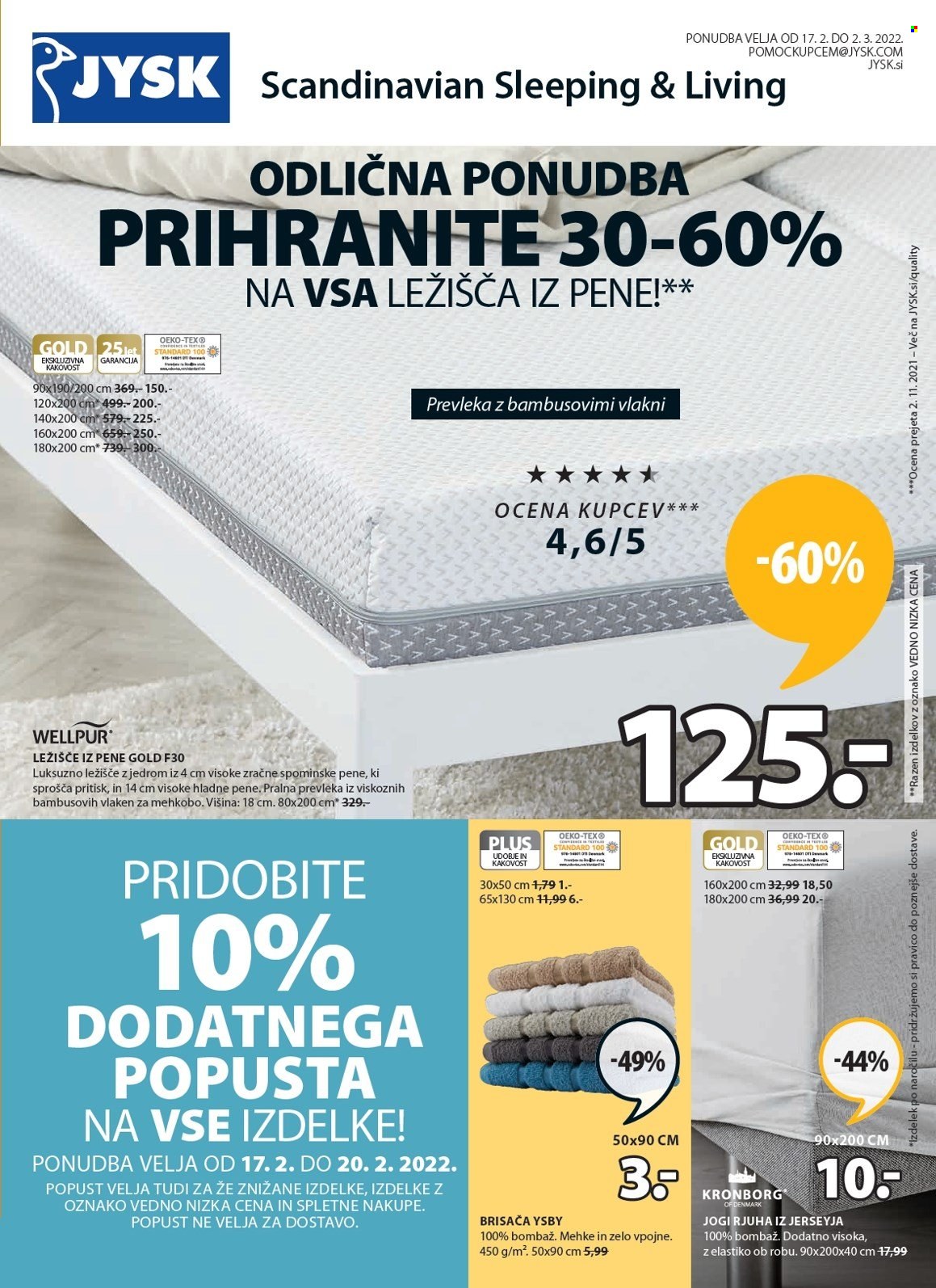 JYSK katalog - 17.2.2022 - 2.3.2022. Stran 1
