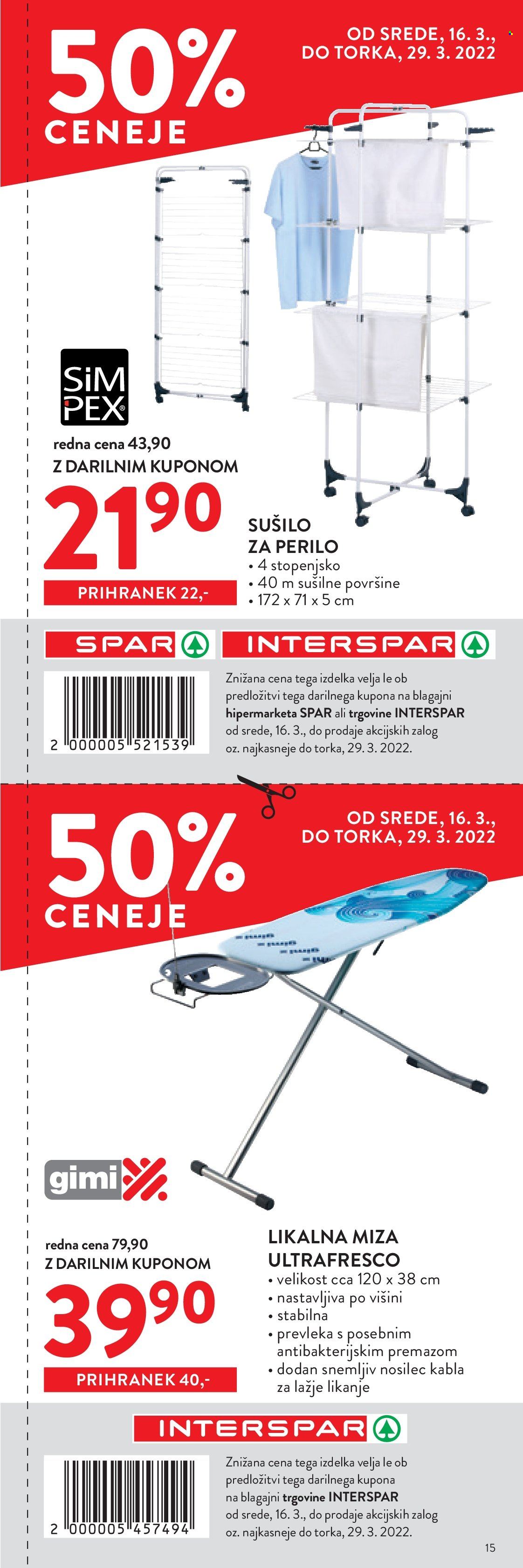 SPAR katalog - 16.3.2022 - 29.3.2022. Stran 15