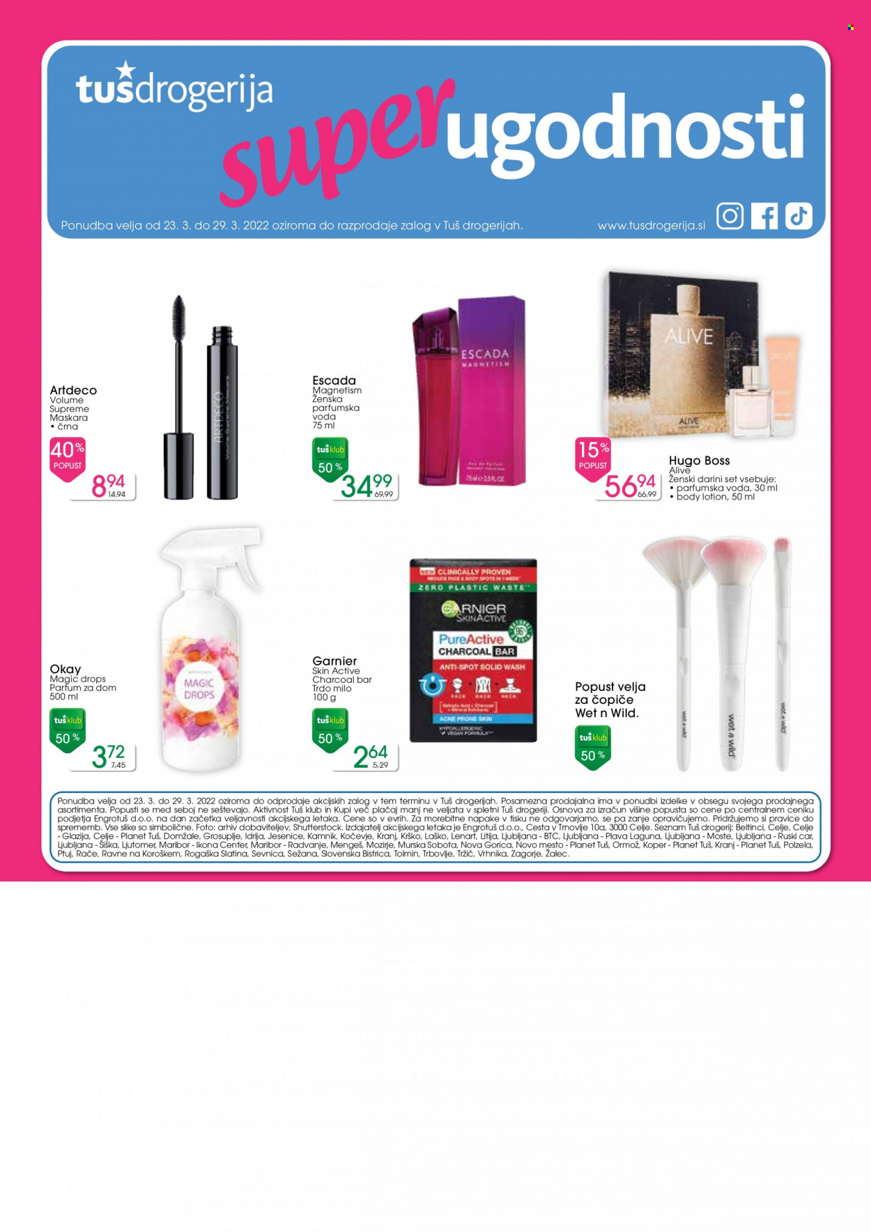 Tuš Drogeria katalog - 23.3.2022 - 29.3.2022. Stran 1