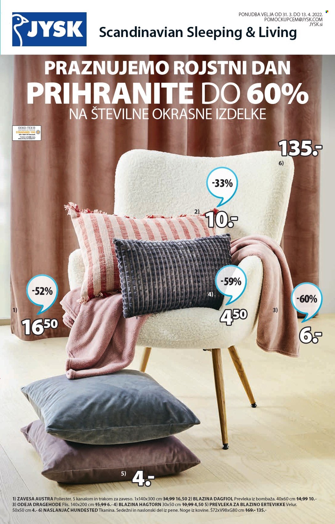 JYSK katalog - 31.3.2022 - 13.4.2022. Stran 1