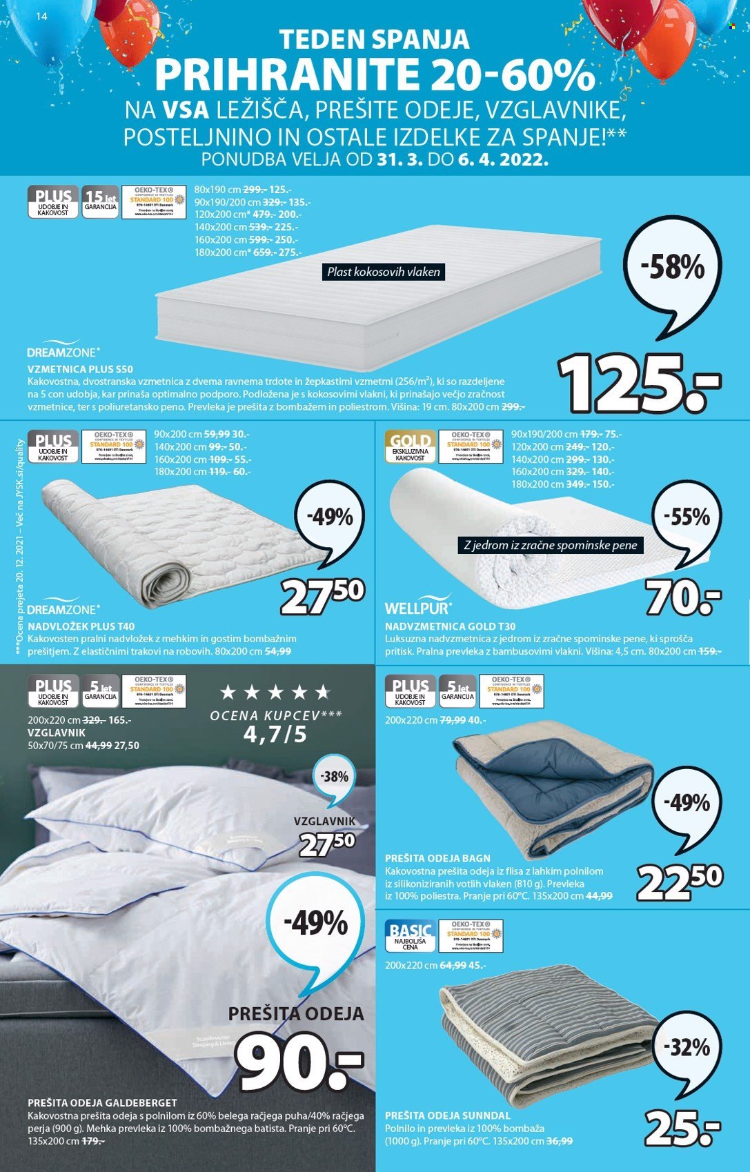 JYSK katalog - 31.3.2022 - 13.4.2022. Stran 14