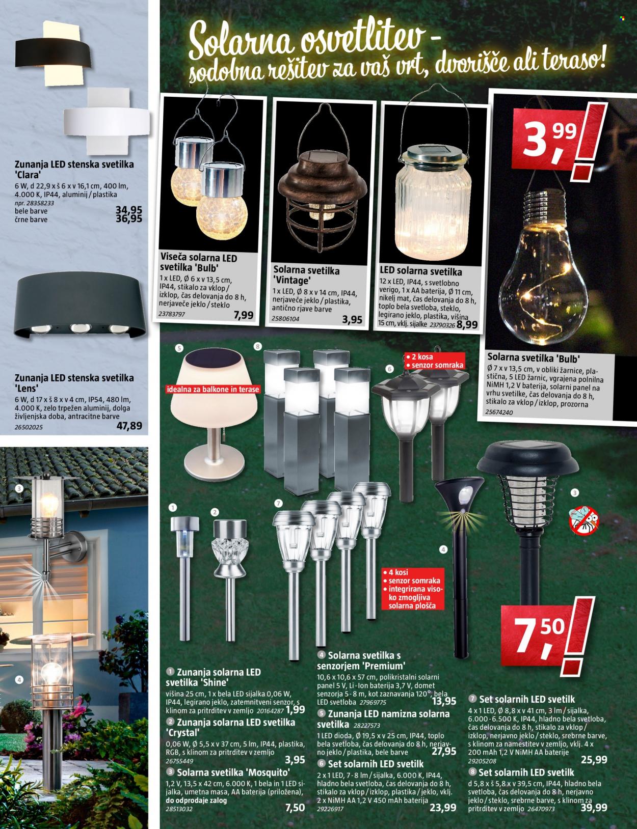 thumbnail - Bauhaus katalog - 28.4.2022 - 1.6.2022 - Ponudba izdelkov - baterija, LED sijalka, LED solarna svetilka, LED svetilka, solarna svetilka, svetilka. Stran 21.