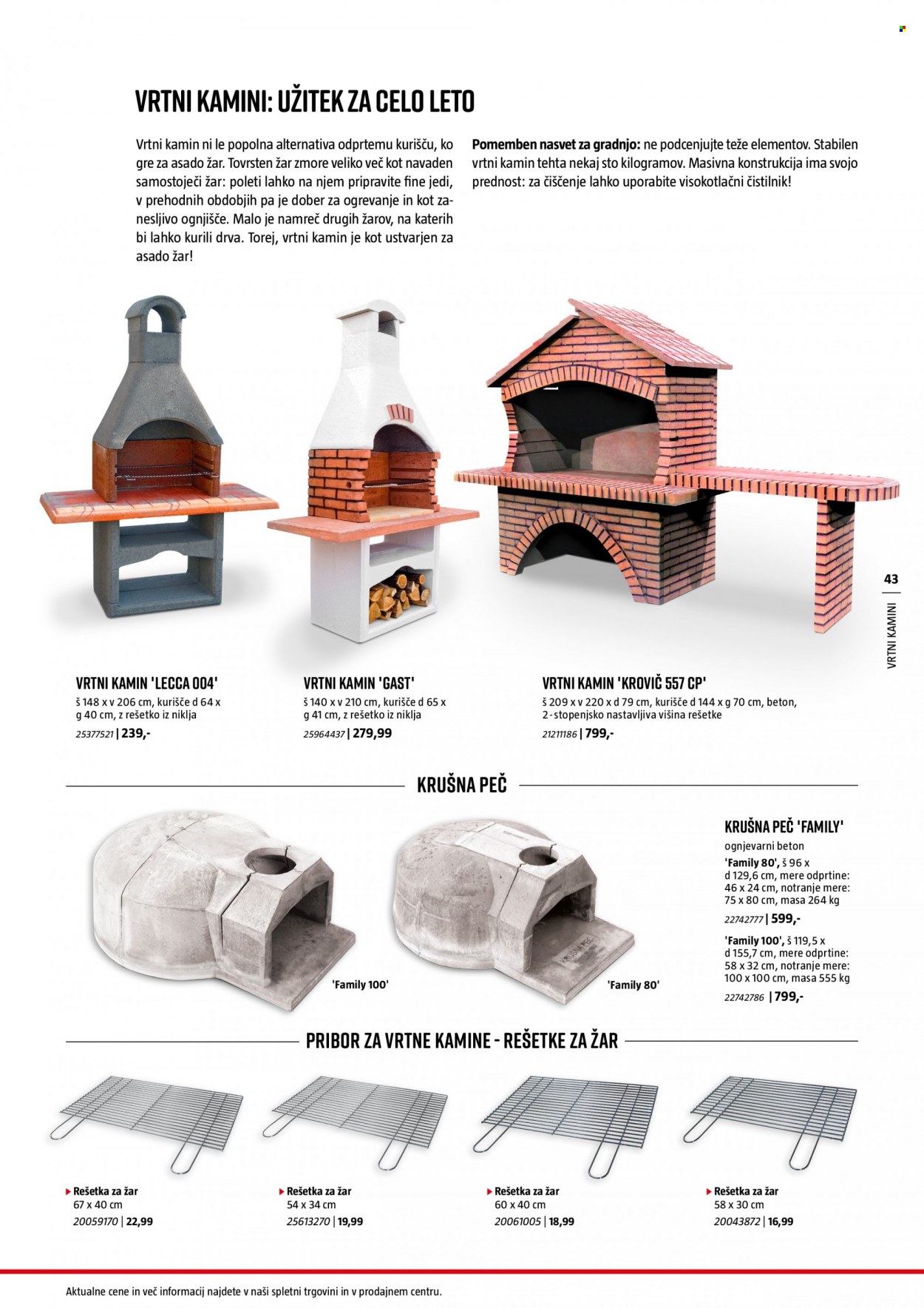thumbnail - Bauhaus katalog - 12.5.2022 - 31.8.2022 - Ponudba izdelkov - visokotlačni čistilnik, vrtni kamin, grill. Stran 43.