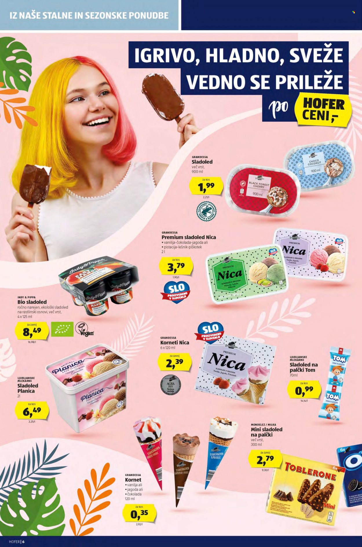 thumbnail - Hofer katalog - 20.5.2022 - 28.5.2022 - Ponudba izdelkov - Milka, Oreo, Planica, sladoled, čokolada, korneti. Stran 6.