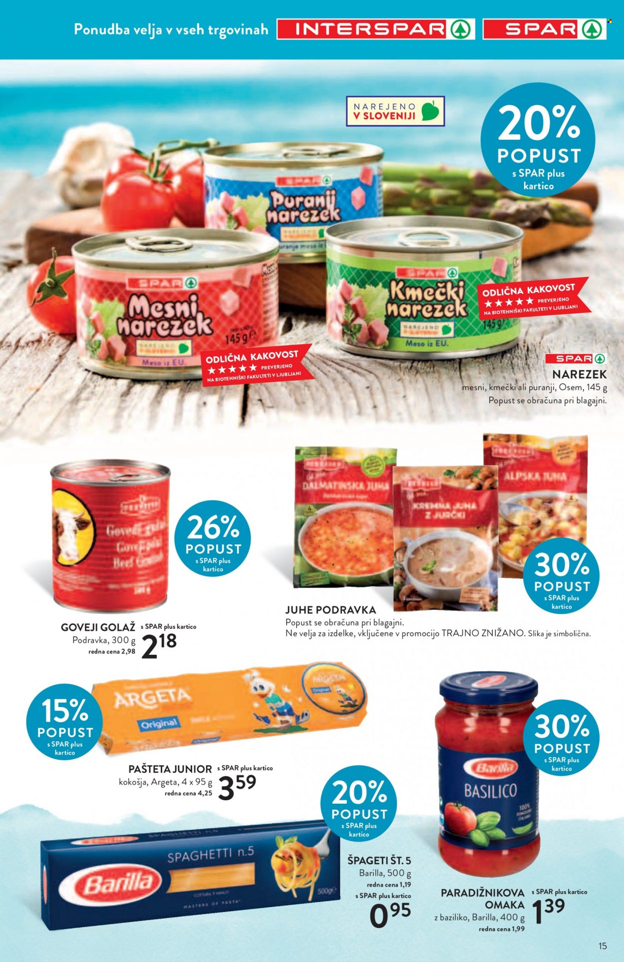 INTERSPAR katalog - 22.6.2022 - 5.7.2022. Stran 15