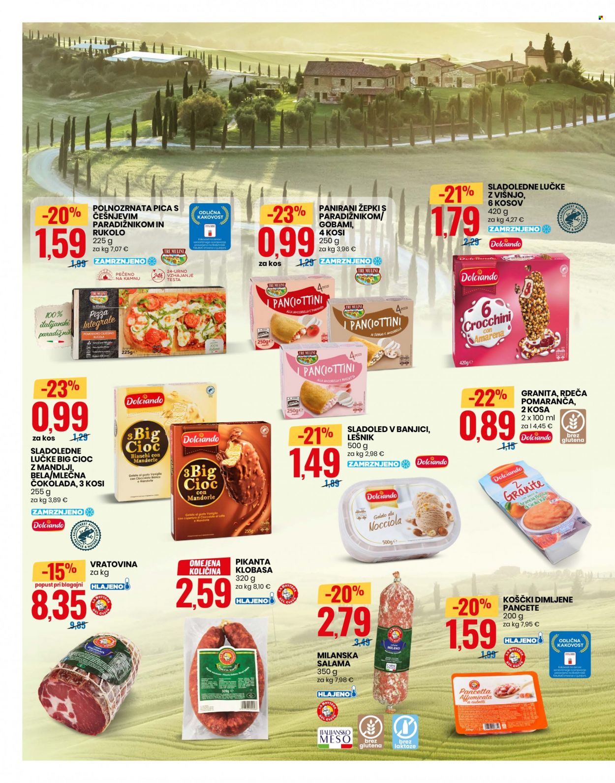 thumbnail - EuroSpin katalog - 30.6.2022 - 6.7.2022 - Ponudba izdelkov - pizza, klobasa, milanska salama, salama, sladoled, čokolada, mlečna čokolada. Stran 2.