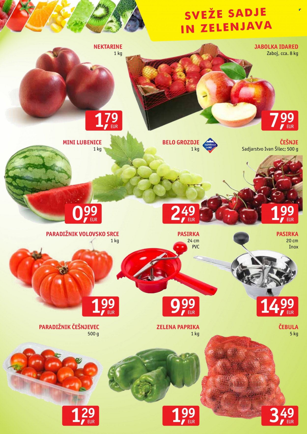 thumbnail - JAGER katalog - 29.6.2022 - 5.7.2022 - Ponudba izdelkov - belo grozdje, grozdje, jabolka, nektarine, čebula, paprika, paradižnik, zelena paprika. Stran 8.