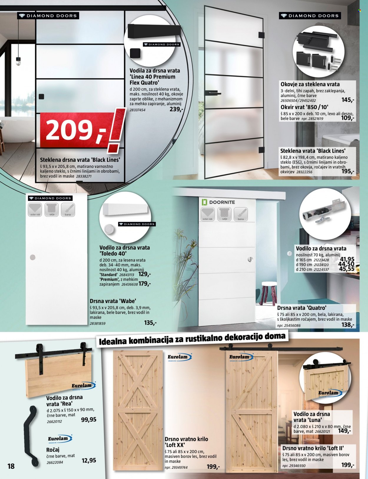 thumbnail - Bauhaus katalog - 30.6.2022 - 3.8.2022 - Ponudba izdelkov - drsna vrata, vrata, vratno krilo. Stran 18.