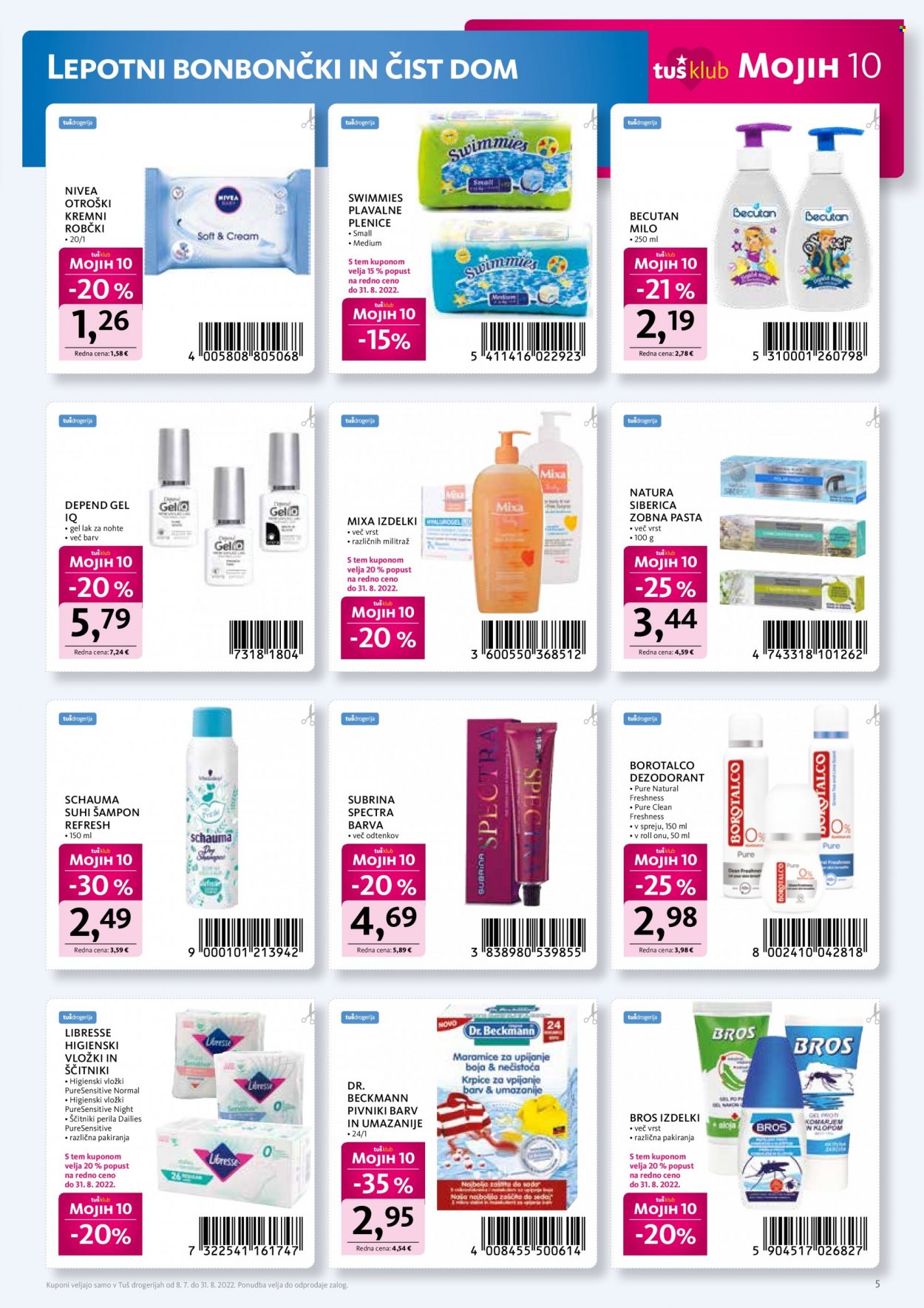 Tuš Drogeria katalog - 8.7.2022 - 31.8.2022. Stran 5