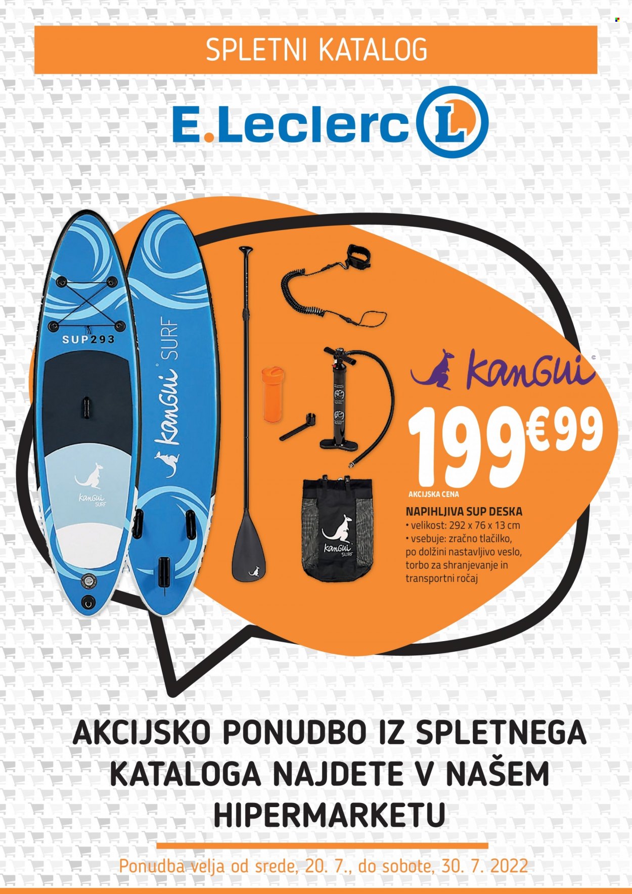 E.Leclerc katalog - 20.7.2022 - 30.7.2022. Stran 1