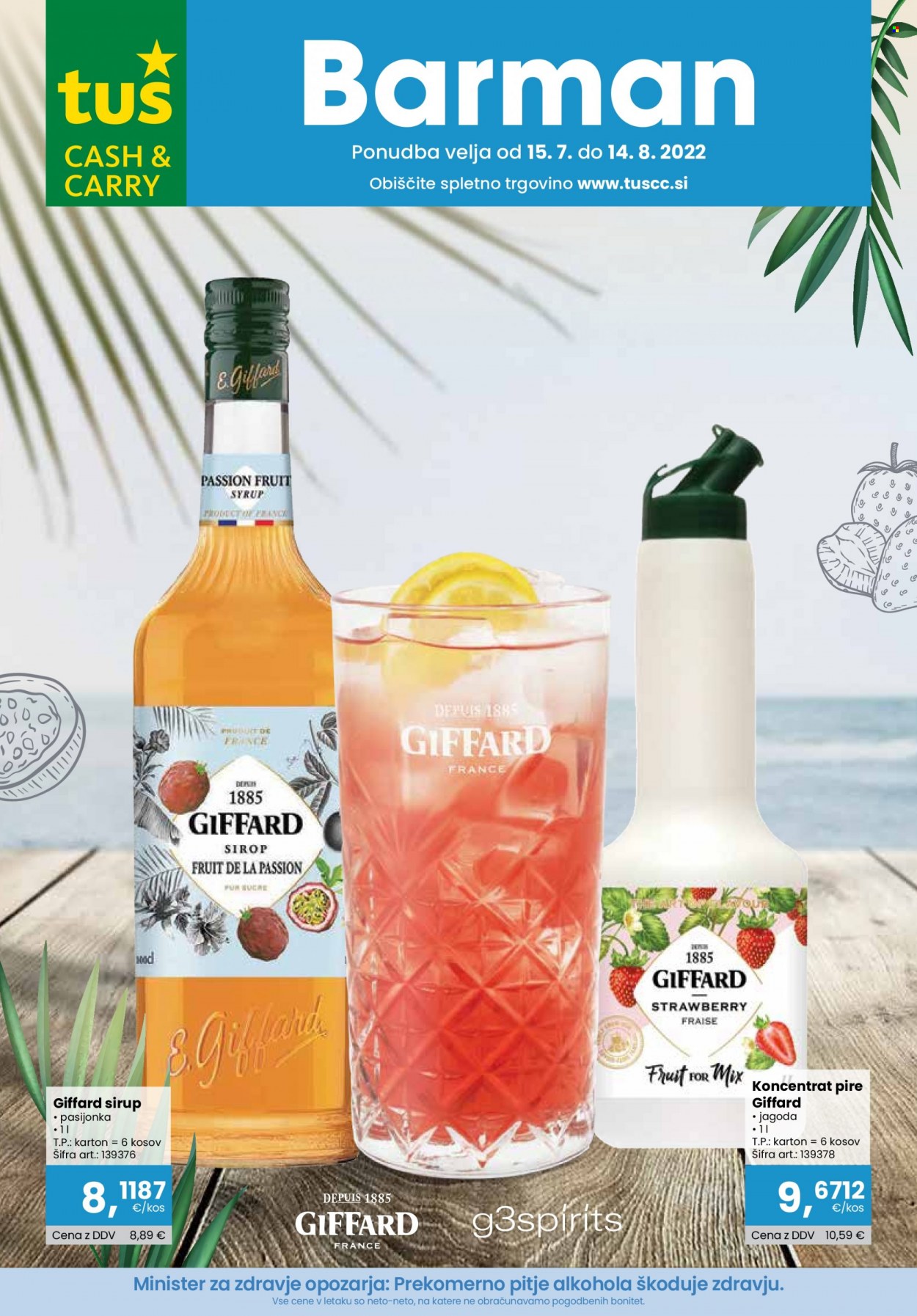 Tuš Cash & Carry katalog - 15.7.2022 - 14.8.2022. Stran 1