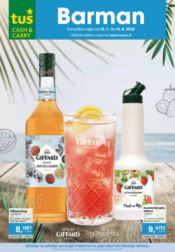 Tuš Cash & Carry katalog - 15.07.2022 - 14.08.2022.