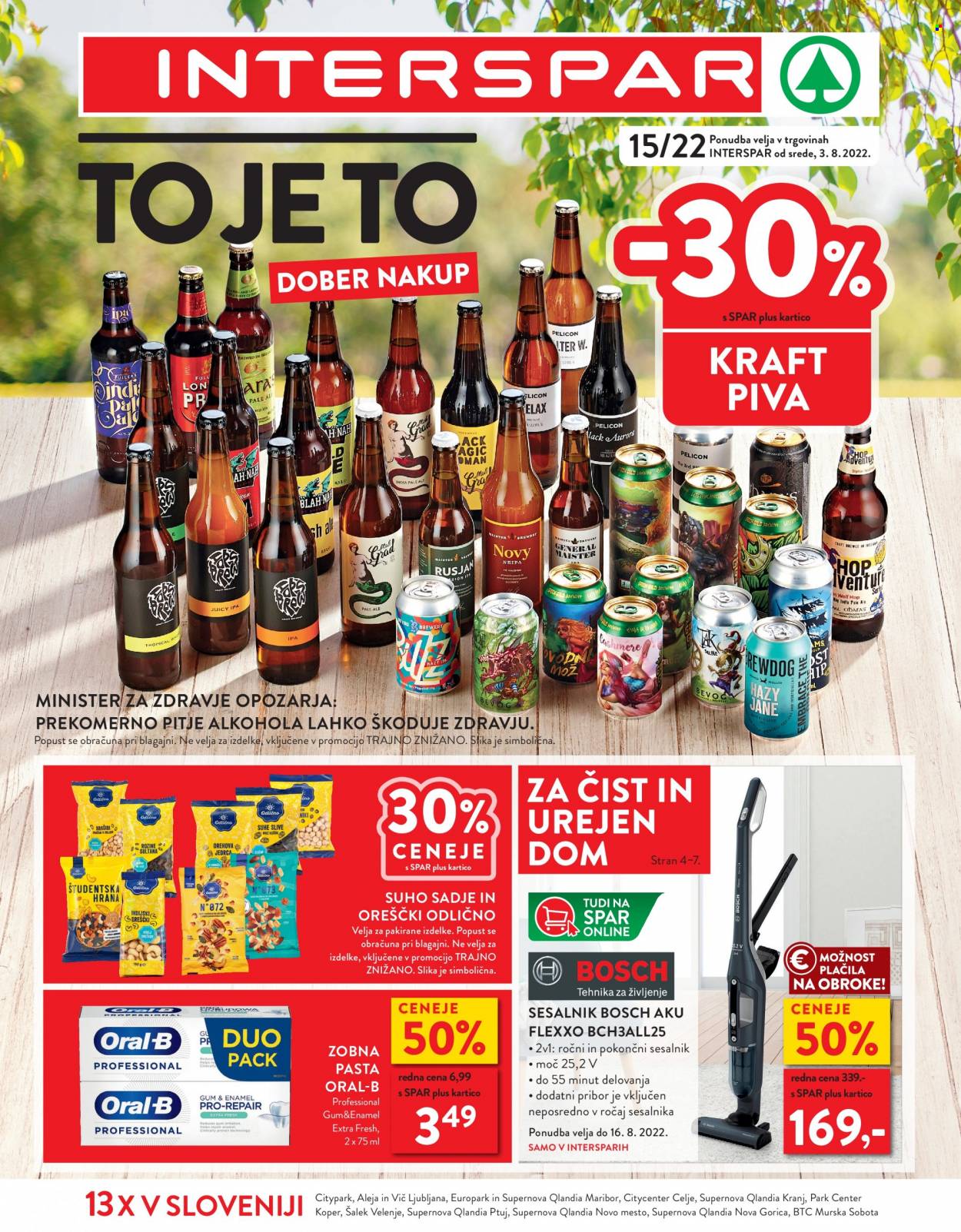 INTERSPAR katalog - 3.8.2022 - 16.8.2022. Stran 1