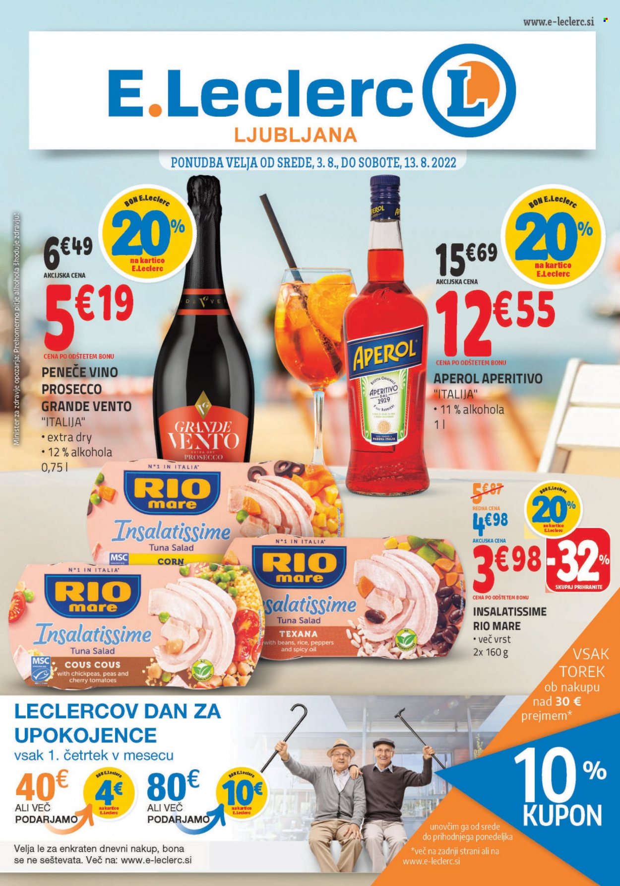 E.Leclerc katalog - 3.8.2022 - 13.8.2022. Stran 1