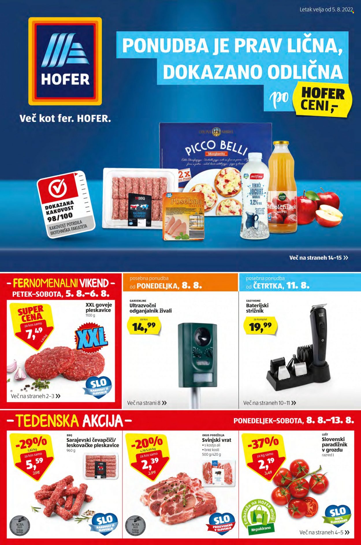 Hofer katalog - 5.8.2022 - 13.8.2022. Stran 1