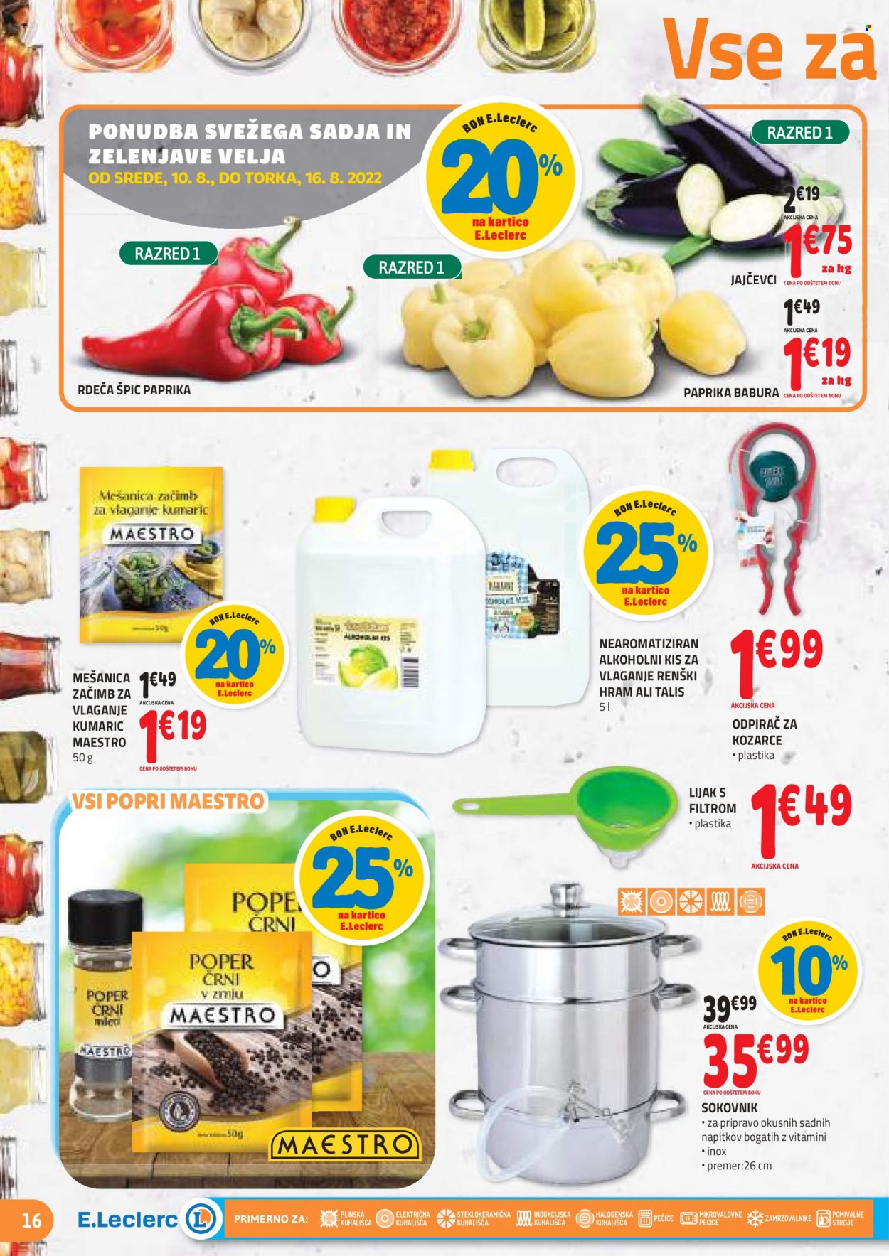 E.Leclerc katalog - 10.8.2022 - 20.8.2022. Stran 16