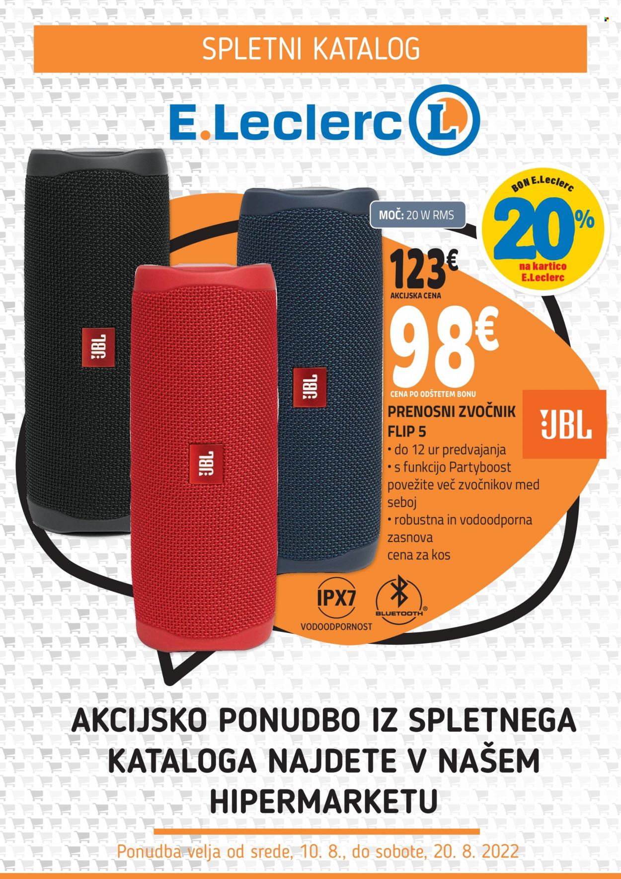 E.Leclerc katalog - 10.8.2022 - 20.8.2022. Stran 1